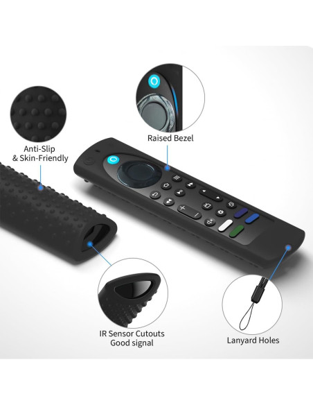 Funda de Silicona para Control Remoto Fire TV Stick 4K Max 2023 - 3 Piezas