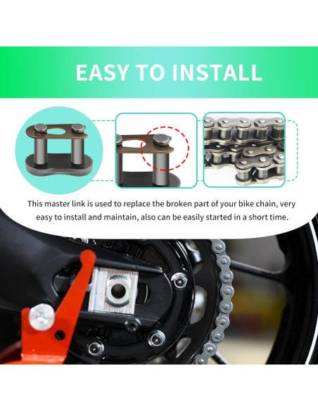 4 Enlaces Maestros de Cadena NHHC 428 para Motocicleta y Bicicleta