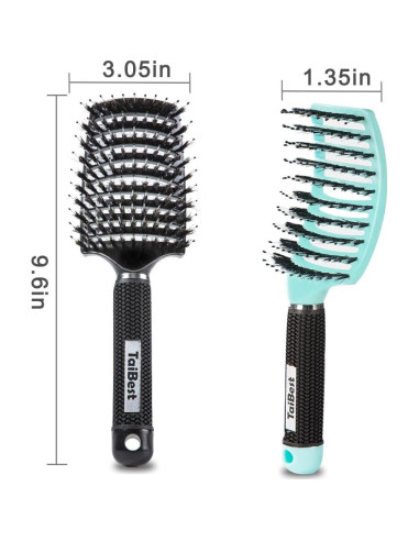 Juego de Cepillos Desenredantes TaiBest - Cerdas de Jabalí