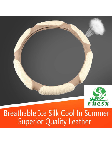 Cubierta de Volante FHQSX Beige 38 cm Universal Antideslizante