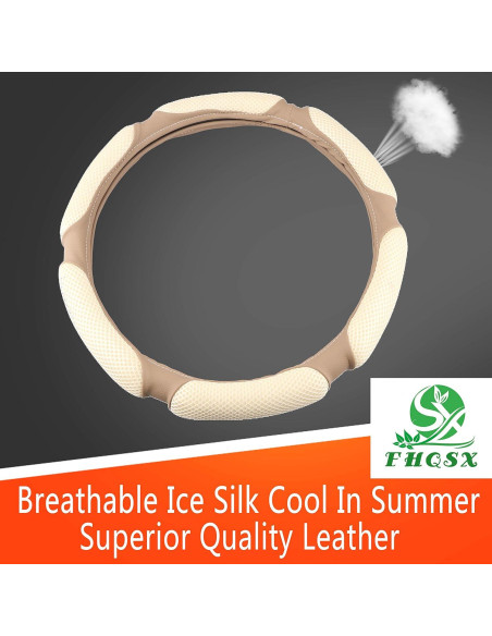 Cubierta de Volante FHQSX Beige 38 cm Universal Antideslizante