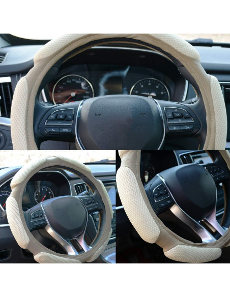 Cubierta de Volante FHQSX Beige 38 cm Universal Antideslizante