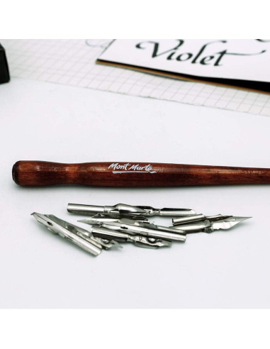 Juego de Pluma de Caligrafía Mont Marte 10 Piezas con 9 Puntas