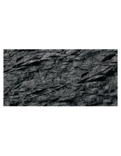 Fondo de Acuario 3D VIP.LINE PVC Textura Piedra Negra 61x30cm