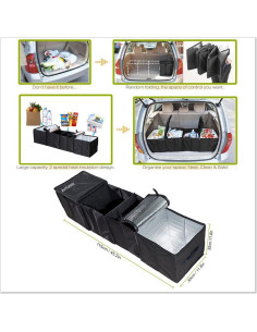 Cesta de Almacenamiento Plegable AUTOARK AK-018 Negro 2