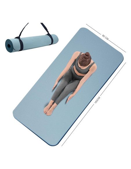 Esterilla de Yoga Antideslizante MRZZATA 182.88x81.28cm 7mm