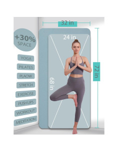 Esterilla de Yoga Antideslizante MRZZATA 182.88x81.28cm 7mm 2