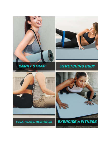 Esterilla de Yoga Antideslizante MRZZATA 182.88x81.28cm 7mm