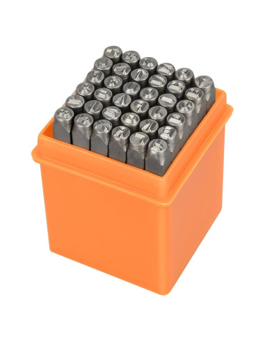 Kit de Estampado de Metal DkOvn 37 Piezas 3mm Letras y Números