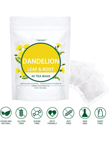 Té de Diente de León Natural T'SMOMENT - 40 Bolsitas Sin Cafeína