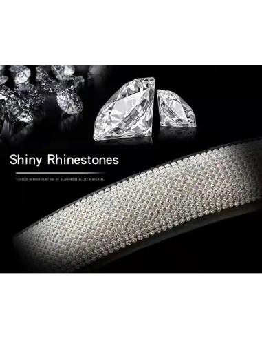 Cubierta de Volante Rosa XIANGDING con Diamantes Brillantes 37-38 cm