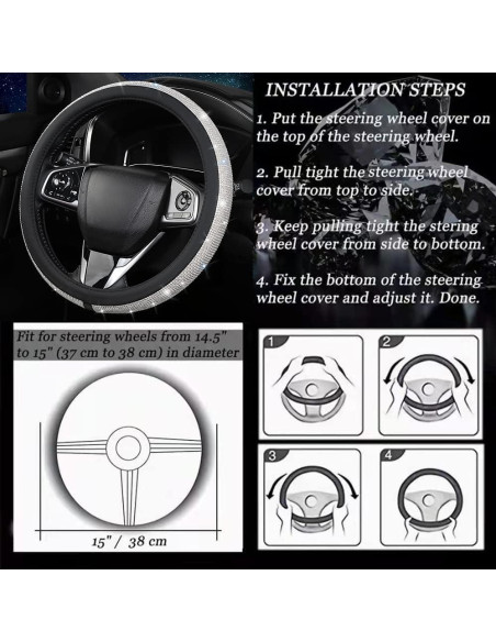 Cubierta de Volante Rosa XIANGDING con Diamantes Brillantes 37-38 cm