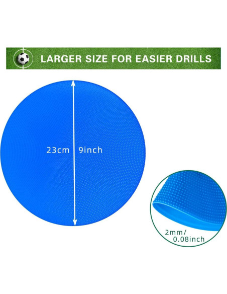 Marcadores de Puntos de Goma Antideslizantes Aryjmz 9 Pulgadas 9 Pcs