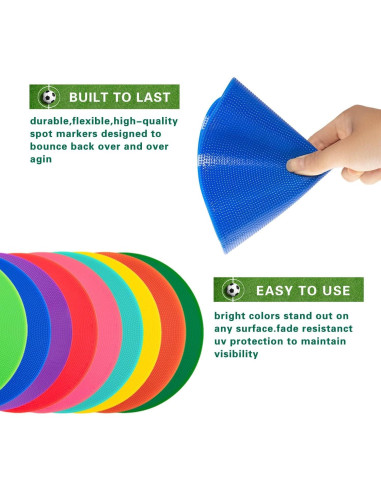 Marcadores de Puntos de Goma Antideslizantes Aryjmz 9 Pulgadas 9 Pcs