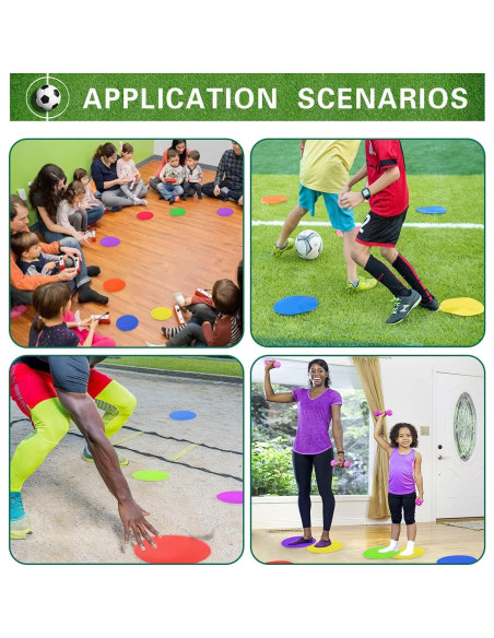 Marcadores de Puntos de Goma Antideslizantes Aryjmz 9 Pulgadas 9 Pcs