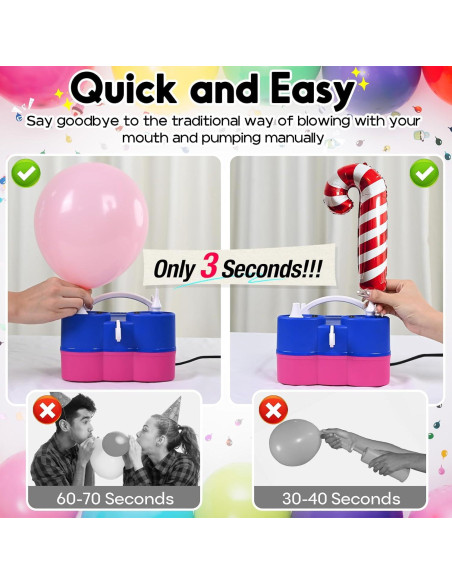 Bomba de aire eléctrica 3 en 1 Lingqiang para globos y inflables