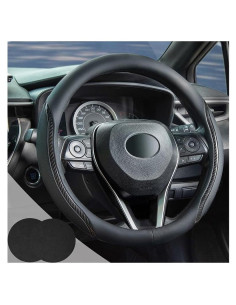 Funda de Volante Muamos Negra 35-37 cm Antideslizante