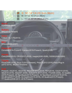 Funda de Volante Muamos Negra 35-37 cm Antideslizante 2