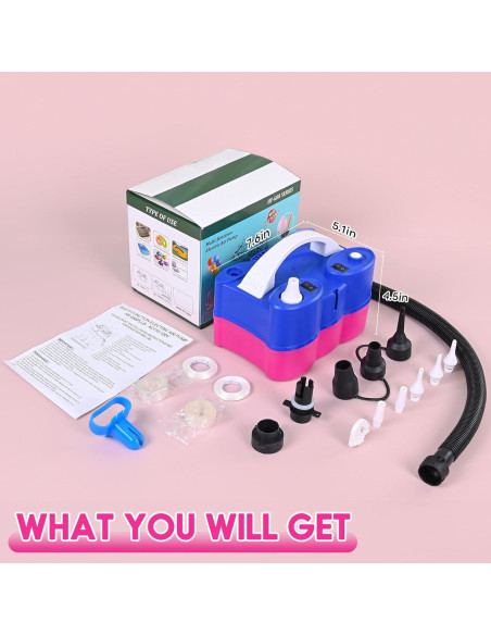 Bomba de aire eléctrica 3 en 1 Lingqiang para globos y inflables