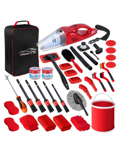 Kit de Detalle de Coche 37PCS Fortuning's JDS con Aspiradora