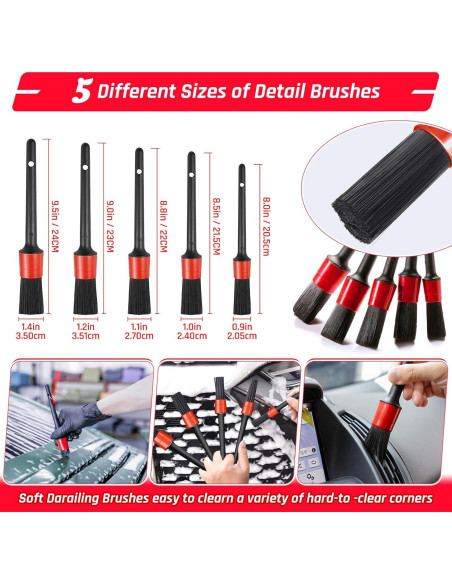 Kit de Detalle de Coche 37PCS Fortuning's JDS con Aspiradora