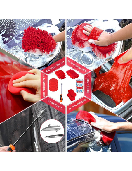 Kit de Detalle de Coche 37PCS Fortuning's JDS con Aspiradora