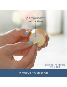 Ganchos Adhesivos Redondos S&T INC. para Toallas - Paquete de 4 2