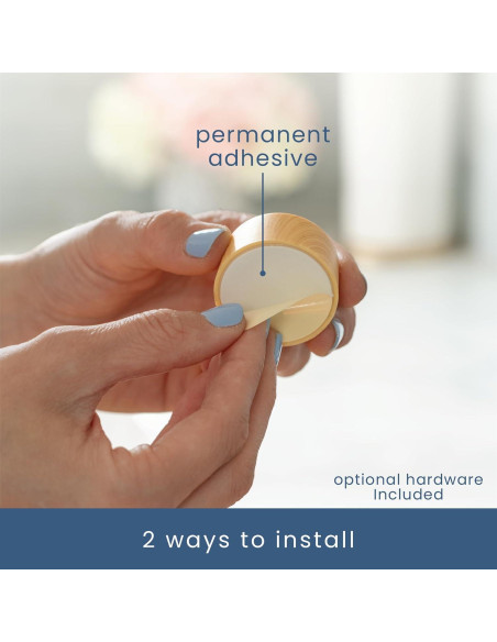 Ganchos Adhesivos Redondos S&T INC. para Toallas - Paquete de 4