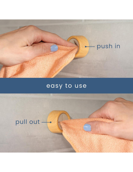 Ganchos Adhesivos Redondos S&T INC. para Toallas - Paquete de 4