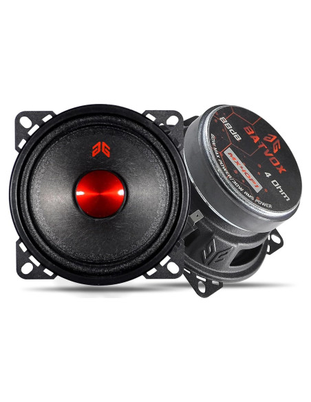 Altavoces Midrange GRTSKY MX40P1 de 10.16 cm 120W 4 Ohm Negro (2 Pzs)