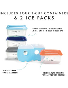 Contenedores de Plástico Fit & Fresh 4PK 8oz a Prueba de Fugas 2