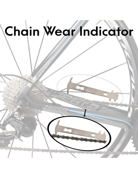 Kit de Herramientas para Bicicleta BikeHand - Comprobador de Cadena y Alicates