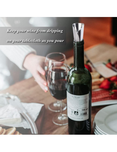 Discos Vertedores de Vino Reutilizables Trustoric 15 Pcs Plata