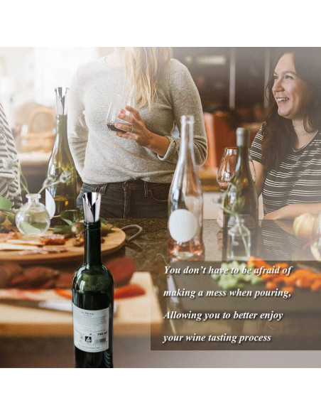 Discos Vertedores de Vino Reutilizables Trustoric 15 Pcs Plata