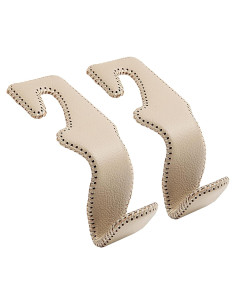 Ganchos de Reposacabezas para Coche iSmille - 2 Paquetes Beige
