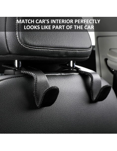 Ganchos de Reposacabezas para Coche iSmille - 2 Paquetes Beige 2