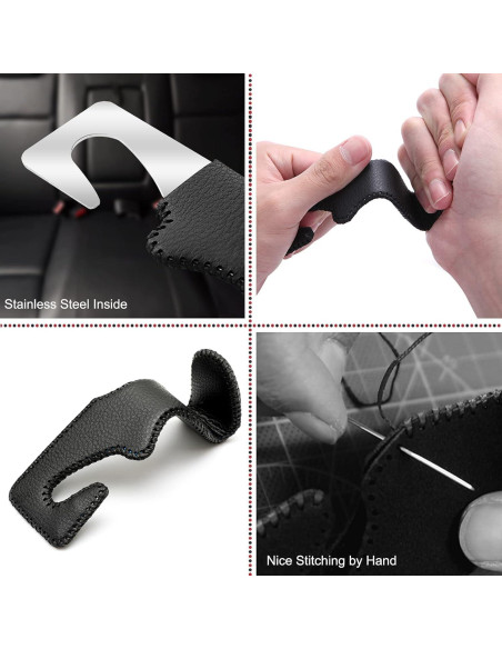 Ganchos de Reposacabezas para Coche iSmille - 2 Paquetes Beige