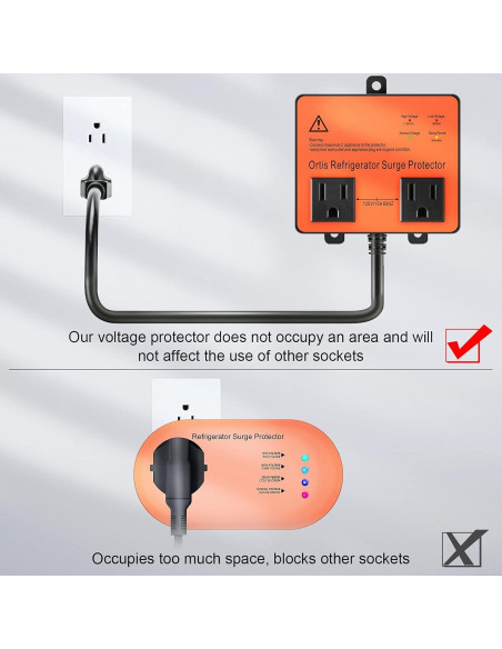 Protector de Sobretensión Ortis para Refrigerador y Electrodomésticos