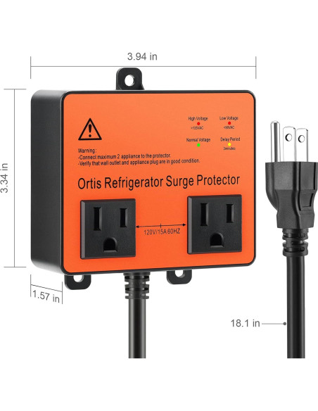 Protector de Sobretensión Ortis para Refrigerador y Electrodomésticos