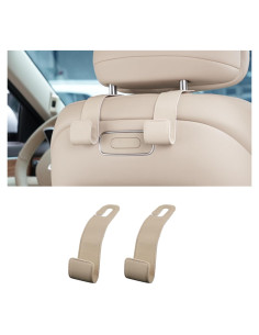 Soporte de bolso para coche IRROMI 2 Pack Beige - Ganchos de reposacabezas