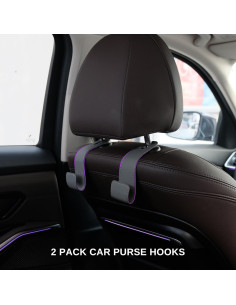 Soporte de bolso para coche IRROMI 2 Pack Beige - Ganchos de reposacabezas 2