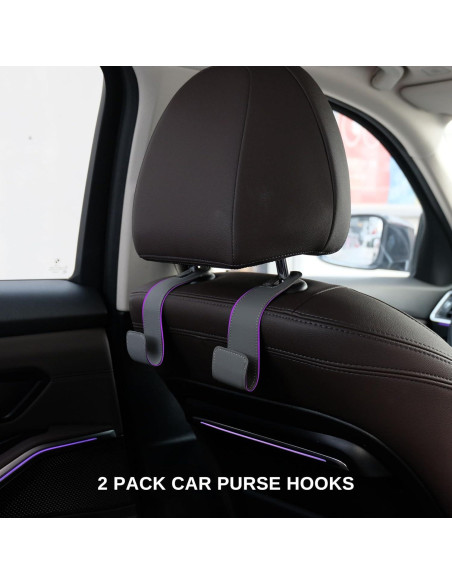 Soporte de bolso para coche IRROMI 2 Pack Beige - Ganchos de reposacabezas