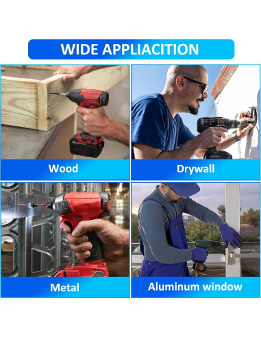 400 Tornillos Autoperforantes Negros Acero Inoxidable 410