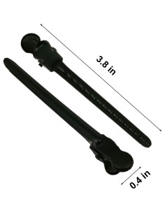 12 Clips de Pato de Metal Niquelado para Cabello Negro 2