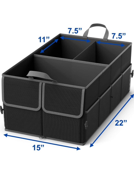 Organizador de Maletero de Coche EPAuto Plegable 3 Compartimentos