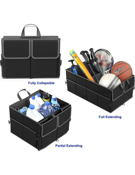 Organizador de Maletero de Coche EPAuto Plegable 3 Compartimentos