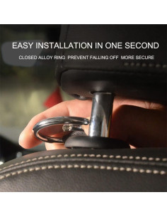 Gancho para bolso de coche YICHEYIYOU - Reposacabezas 3 en 1 2