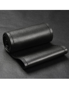 Cubierta de Volante de Cuero Genuino BMLEI 15" Antideslizante 2