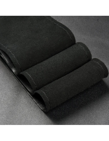 Cubierta de Volante de Cuero Genuino BMLEI 15" Antideslizante