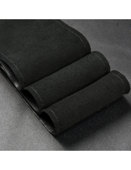 Cubierta de Volante de Cuero Genuino BMLEI 15" Antideslizante